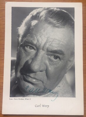 Carl Wery Signed +1975 Movie TV Autograph Card Signature Signature