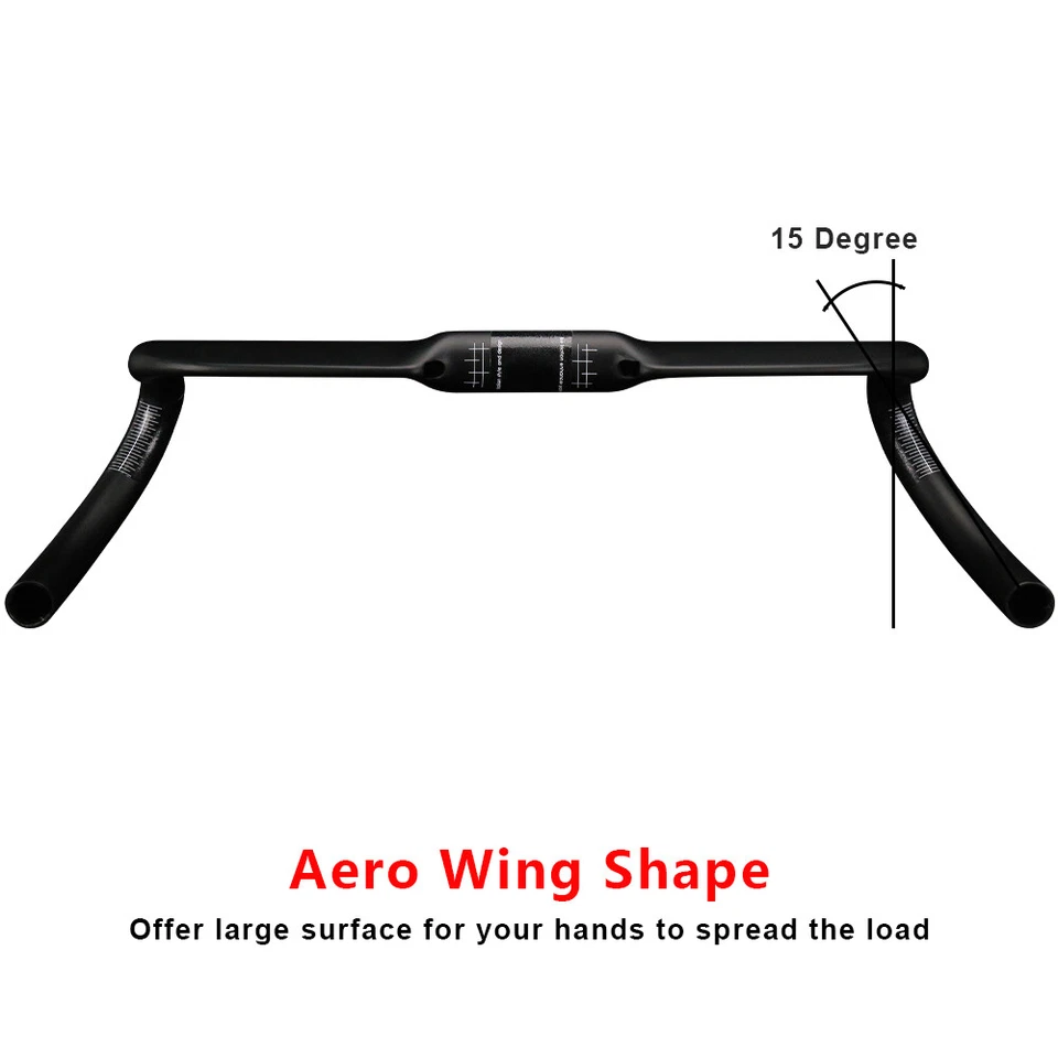 Gravel Bike Handlebar Speed Carbon Road Handlebars Inner Routing 458/478/498 - Image 3 of 4