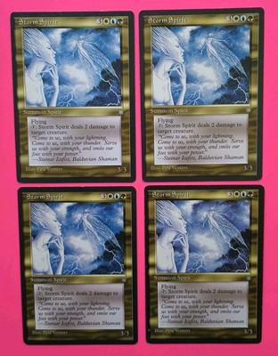 Magic the Gathering MTG Ice Age STORM SPIRIT X 4 (3 LP/EX & 1 MP) RARE 1995 Nice