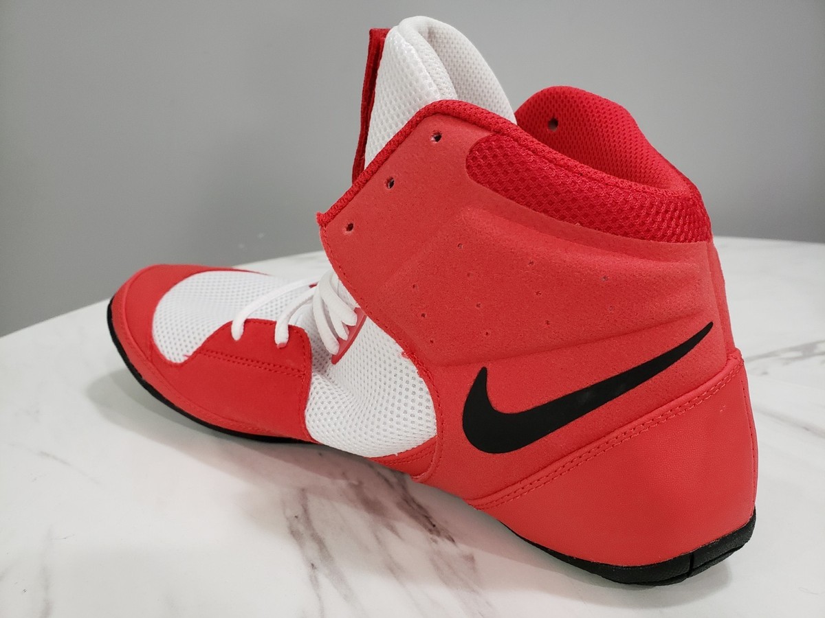 Nike Fury Combat Red White Black Wrestling Shoes boxing Mens AO2416-601 Size 6‎ Nike Fury Red White Chicago Jordan 1 Boxing Shoes AO2416-601  main image 4