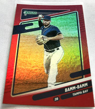 2021 Donruss Baseball Brandon Lowe Tampa Bay Rays Holo Red Nickname #155