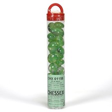 Chessex Glass Stones Tube Green Catseye 20 Gaming Supplies