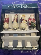 Boston Warehouse Christmas Spreaders Set Of 4 