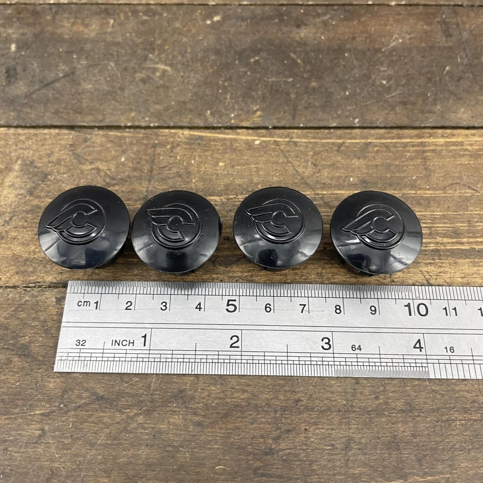 Cinelli Bike Handlebar End Caps Set of 4 Black Replacement Logo Plug Genuine - Image 2 of 4