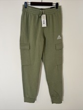 New Adidas Mens Regular Fit Tapered Leg Fleece Sweat Pants Small Pockets
