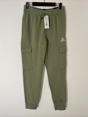 New Adidas Mens Regular Fit Tapered Leg Fleece Sweat Pants Small Pockets