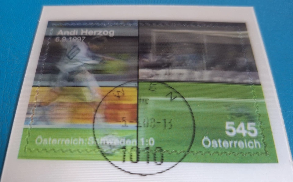 Austria 2008 mini sheet 3D football UEFA - Image 2 of 3