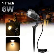 6W 3000K Low Voltage 12V Landscape Lighting Waterproof Outdoor Spotlight 1 Pack