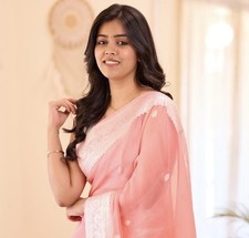 Soft Lilan Slab Attractive Charmfull Beautiful Simple Saree With Blouse 11-KT