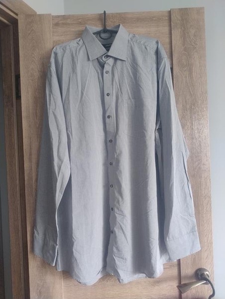 Men Seidensticker Shirt Grey Cotton 56