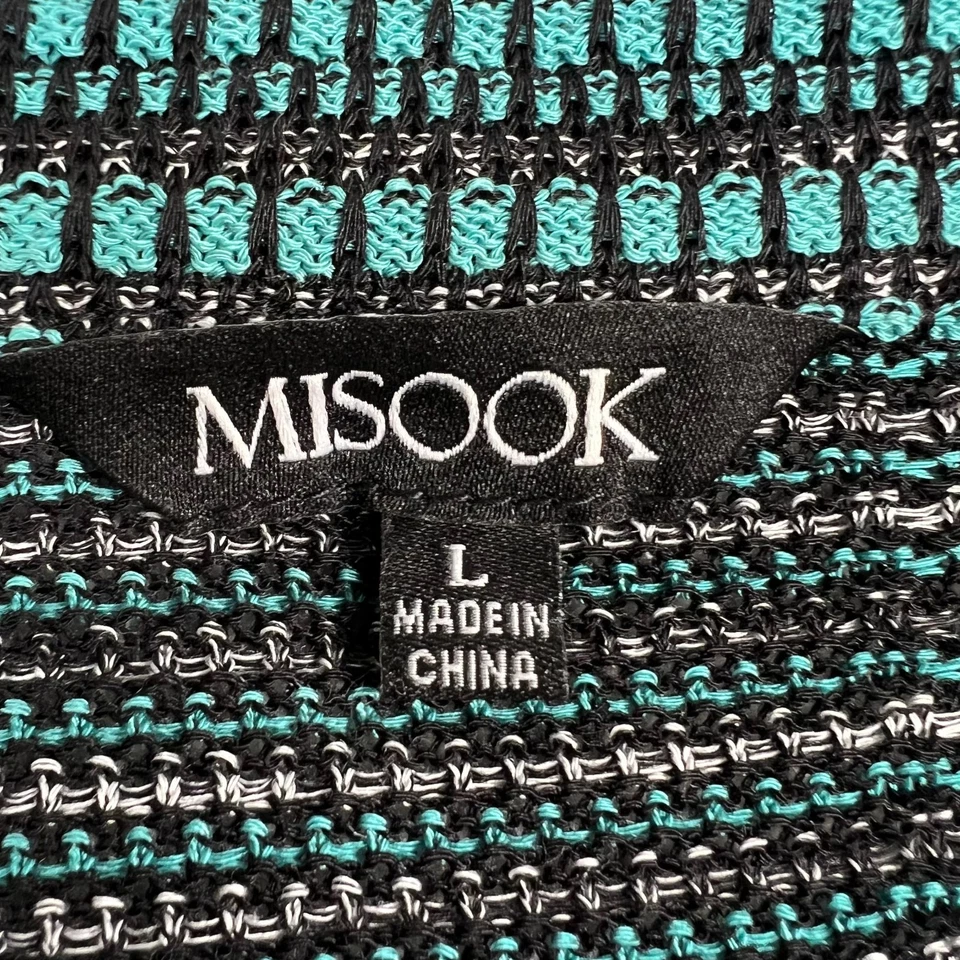 Chaqueta Blazer Misook Mujer Grande Punto Cuadros Texturizado Tejido Acrílico Mezcla Oficina Foto 2 de 4