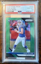2018 PANINI JOSH ALLEN GREEN PRIZM #205 PSA 10 ROOKIE RC GEM MINT