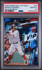 2025 Panini NSCC Gold Pack VIP Manny Ramirez Blue Sparkle /75 PSA GEM MINT 10
