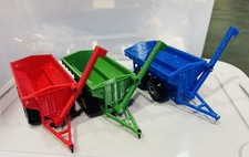 3 Auger Wagons /Grain Cart -1/64 Scale - Red/...