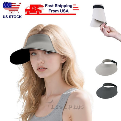 Visor Sun Plain Hat Sports Cap Colors Golf Hat Tennis Beach Adjustable Summer US