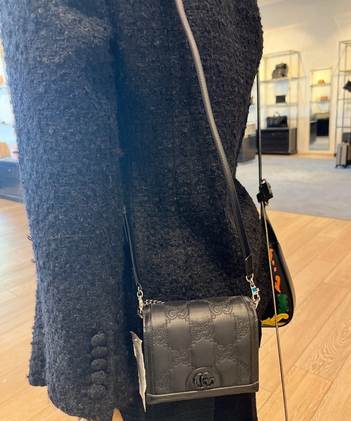 Gucci GG Matelasse Mini Messenger Bag New With Tags