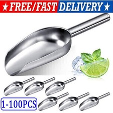 Stainless Steel Scoop Bar Ice Candy Dry Goods Popcorn Commercial Scooper 12oz