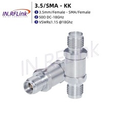 RF Test Adapter 3.5mm Female To SMA Female DC-18GHz MMWave Microwave Connector