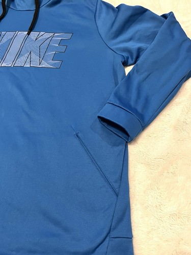 Nike Herren Blau Hoodie Größe Large Dri Fit Sweatshirt Pullover Langarm - Bild 3 von 9