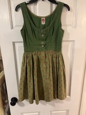 Vintage Original Land Salzburg Wien Innsbruck Pink And Green Dress