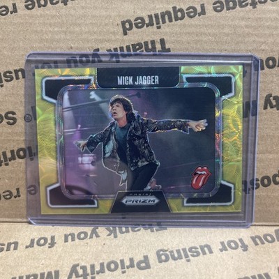 Mick Jagger 2025 Panini Prizm The Rolling Stones Yellow Scope Prizm /199 #78 