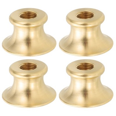 Lamp Solid Brass Neck,4Pcs M10 Fine Threaded Turned Solid Brass Spindle,30x18mm