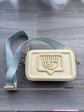 Borsa a tracolla Chiara Ferragni Eyelike giallo chiaro e tracolla blu bambino