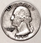 1959-D Washington Silver Quarter - Fine - #3214EA