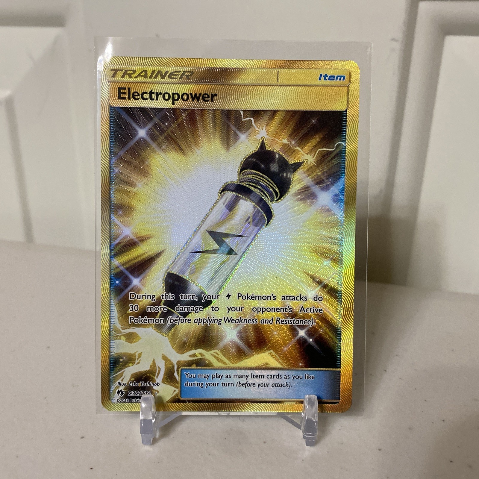 Pokémon TCG Electropower Trainer SM Lost Thunder Secret Rare 232/214 NM