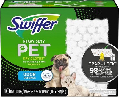 Sweeper Pet Heavy Duty Dry Multi-Surface Cloth Refills for Floor Sweeping