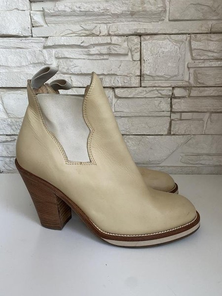 Women Acne Studios Boots Beige Leather 39