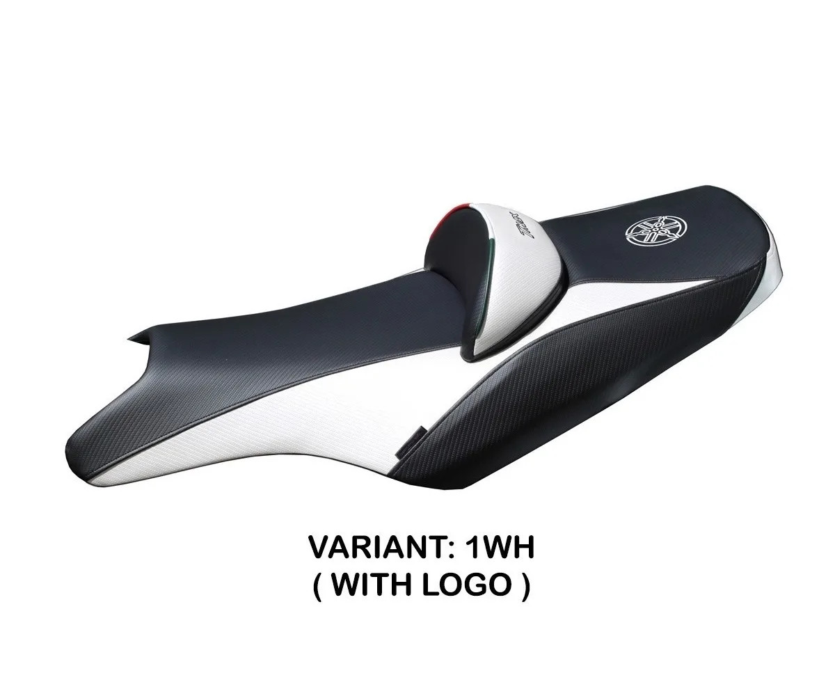 Seat saddle cover Rosario White (WH) TPZ Italia for YAMAHA T-MAX 530 2008 > 2016