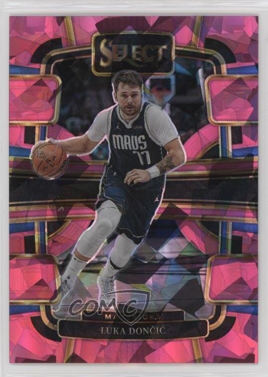 2023-24 Panini Select Concourse Pink Cracked Ice Prizm 8/99 Luka Doncic #51 hs9