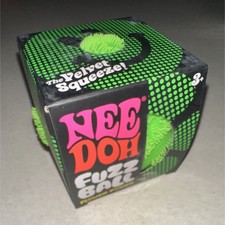 NeeDoh Fuzz Ball Flower Power Green Texture Squeeze Sensory Toy
