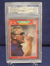 Don Shula Miami Dolphins Autographed Card PSA/DNA