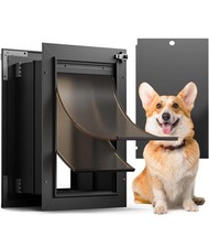 Doggy Door, All Aluminum Dog Door for Wall, Medium Doggie Pet Door