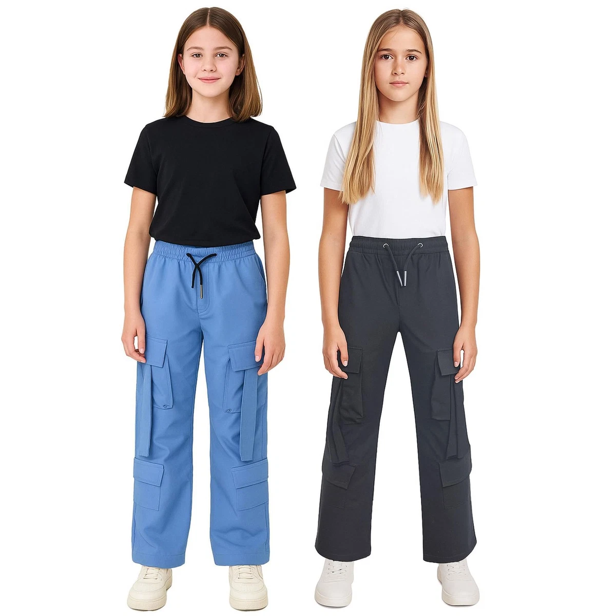 Koton Wide Leg Trousers Faux Leather, Boxer Bambino Ragazze, Black(999