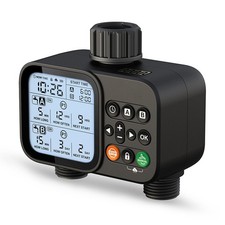 Efficient Dual Outlet Water Timer with Auto and Manual Watering Functions