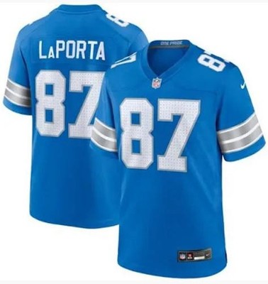 Sam LaPorta Lions Jersey Blue -  All Stitched