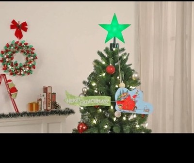 Grinch Sleigh Animated Christmas Tree Topper by Mr. Christmas   New 2025