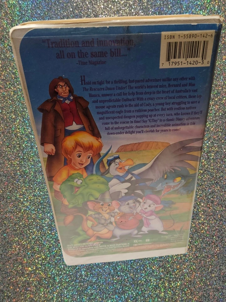 Walt Disney Disney's Classic The Rescuers Down Under Black Diamond VHS Movie - Image 2 of 3
