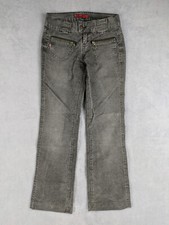 Pantalon Velours Taille Basse Vintage Y2K Levi's Mary Beth W27 L34 Gris Corduroy