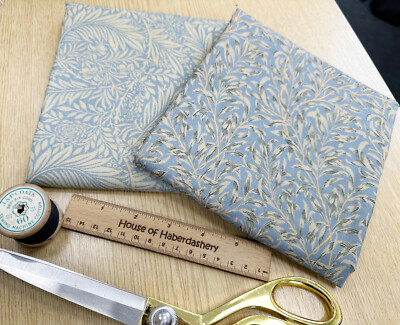 STOFFPAKET - William Morris Grey Willow Bough & Larkspur - 2 x 0,5m