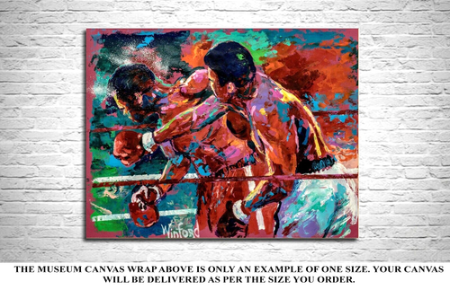 Sale Muhammad Ali George Foreman Rumble 24"W X 18H Canvas Giclee Framed Now $149 - Picture 4 of 16
