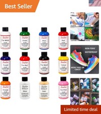 Leather Paint 4oz Starter Kit Set of Acrylic Paints For Sneakers, Shoes, Art,...