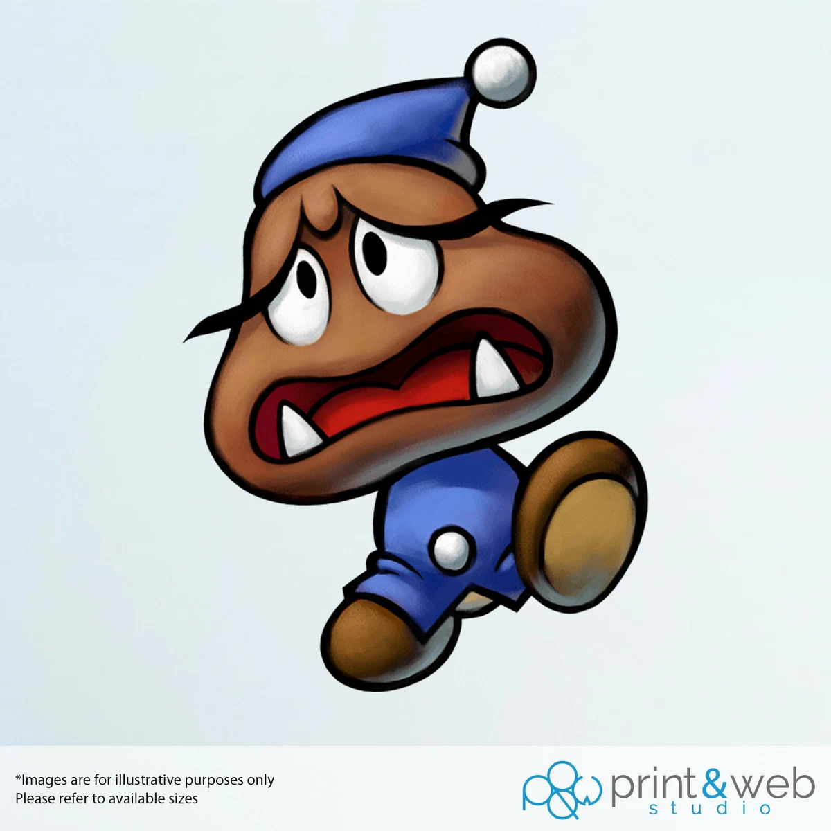 Super Mario Private Goomp Wall Decal Bedroom Vinyl Kids | eBay