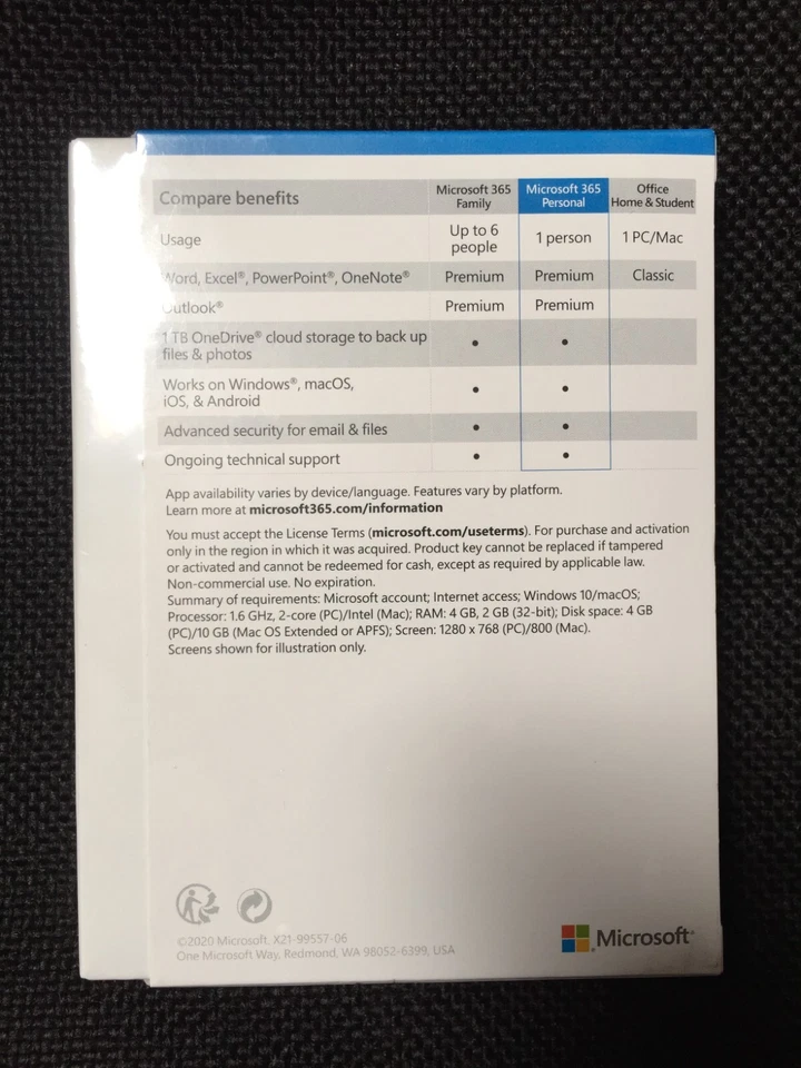 Microsoft Office 365 Personal 1 Year Subscription For 1 User North America - Image 3 of 3