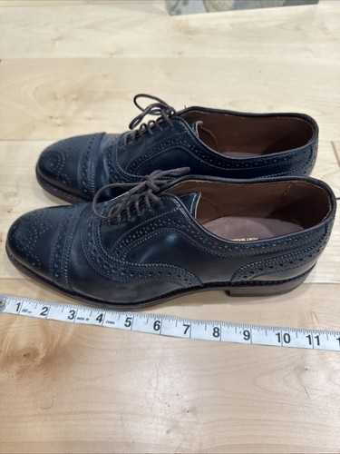 ALLEN EDMONDS STRAND CORDOVAN CAP TOE OXFORD BLUE SIZE 6.5 US - Picture 10 of 14