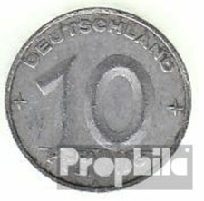 DDR J&auml;gernr: 1507 1953 E sehr sch&ouml;n Aluminium sehr sch&ouml;n 1953 10 Pfennig Hammer