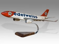 Airbus A330-200 Edelweiss Desk Wood Airplane New Model Large Scale 1/144